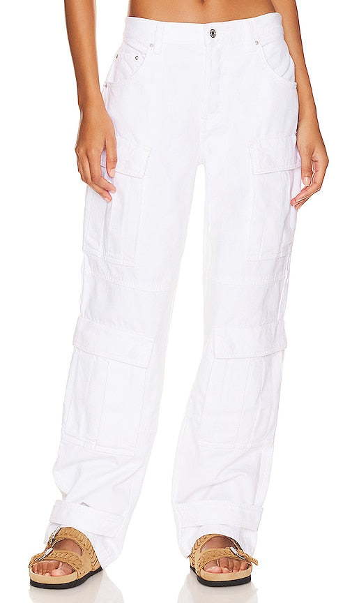 GRLFRND Lex Cargo Jean in White - GRLFRND - Jean cargo Lex en blanc - GRLFRND Lex 白色工装牛仔裤 - GRLFRND Lex Cargo-Jeans in Weiß - GRLFRND 렉스 카고 진 화이트 색상 - GRLFRND Jeans cargo Lex in bianco