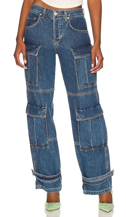 GRLFRND Lex Cargo in Blue - GRLFRND Lex Cargo en bleu - GRLFRND Lex Cargo 蓝色 - GRLFRND Lex Cargo in Blau - GRLFRND 렉스 카고 블루 색상 - GRLFRND Lex Cargo in blu
