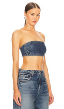 GRLFRND Lilah Denim Tube Top in Blue