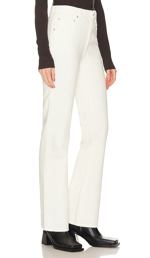 GRLFRND Melanie High Rise Boot Cut in Ivory