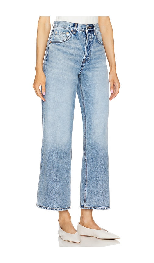 GRLFRND Norah Crop Wide Leg in Blue