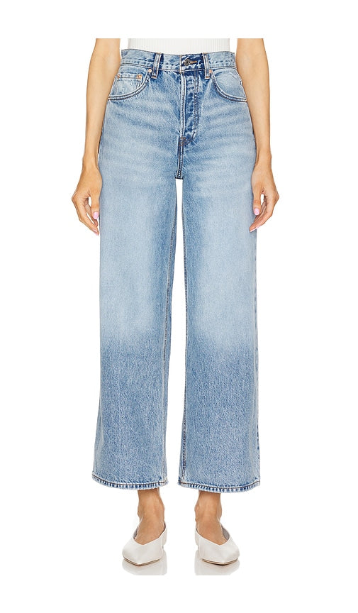 GRLFRND Norah Crop Wide Leg in Blue - GRLFRND Norah court jambe large en bleu - GRLFRND Norah 蓝色九分阔腿裤 - GRLFRND Norah Crop Wide Leg in Blau - GRLFRND Norah 크롭 와이드 레그 블루 색상 - GRLFRND Norah Crop gamba larga in blu