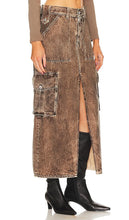 GRLFRND Raquel Cargo Skirt in Brown