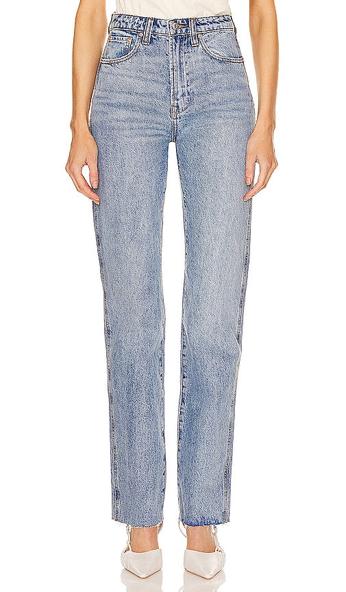 GRLFRND Sara Super High Rise Straight in Blue - GRLFRND Sara - Pantalon droit taille très haute en bleu - GRLFRND Sara 蓝色超高腰直筒裤 - GRLFRND Sara Super High Rise Straight in Blau - GRLFRND Sara 슈퍼 하이 라이즈 스트레이트 in 블루 - GRLFRND Sara dritta a vita alta in blu