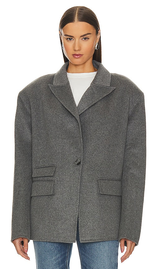 GRLFRND The Big Winter Blazer in Grey