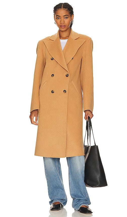 GRLFRND The Big Winter Coat in Tan