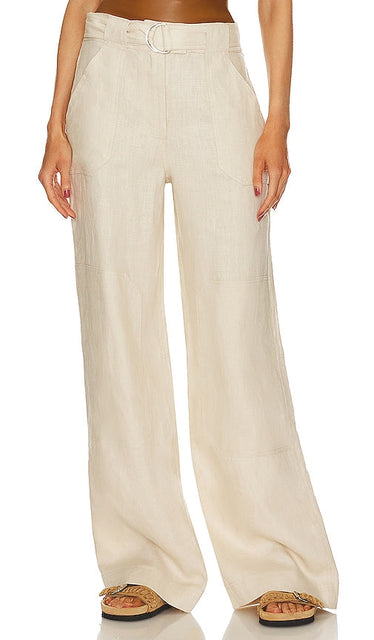 GRLFRND The Linen Cargo Pant in Neutral - GRLFRND Le pantalon cargo en lin en neutre - GRLFRND 中性色亚麻工装裤 - GRLFRND Die Leinen-Cargohose in Neutral - GRLFRND THE 린넨 카고 팬츠 - GRLFRND I pantaloni cargo in lino in colore neutro