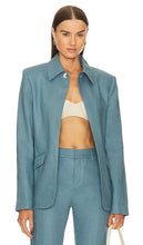 GRLFRND The Linen Midway Blazer in Blue