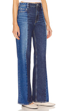 GRLFRND Vera Seamed Tonal Flare in Blue