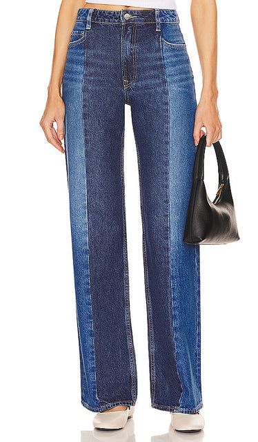 GRLFRND Vera Seamed Tonal Flare in Blue - GRLFRND Vera - Flare ton sur ton cousu en bleu - GRLFRND Vera 蓝色接缝色调喇叭形 - GRLFRND Vera Tonal Flare mit Naht in Blau - GRLFRND Vera Seamed 토널 플레어 블루 색상 - GRLFRND Svasatura tonale cucita Vera in blu