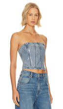 GRLFRND x Lindsi Lane Aurora Sequin Bustier in Blue