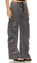 GRLFRND x Lindsi Lane Romee Drawcord Cargo Pant in Black