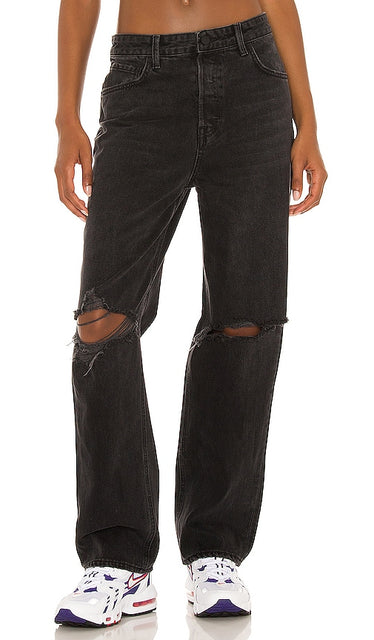 GRLFRND Amanda Mid Rise Loose in Black - GRLFRND Amanda taille mi-haute ample en noir - GRLFRND Amanda 中腰宽松黑色 - GRLFRND Amanda Mid Rise Loose in Schwarz - GRLFRND Amanda 미드 라이즈 루즈 컬러 - GRLFRND Amanda vita media ampia in nero