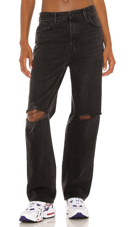 GRLFRND Amanda Mid Rise Loose in Black - GRLFRND Amanda taille mi-haute ample en noir - GRLFRND Amanda 中腰宽松黑色 - GRLFRND Amanda Mid Rise Loose in Schwarz - GRLFRND Amanda 미드 라이즈 루즈 컬러 - GRLFRND Amanda vita media ampia in nero