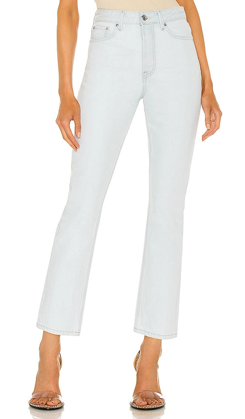 GRLFRND Karolina High Rise Straight Crop in Blue - GRLFRND Karolina - Short droit taille haute en bleu - GRLFRND Karolina 高腰直筒短款蓝色 - GRLFRND Karolina High Rise Straight Crop in Blau - GRLFRND Karolina 하이라이즈 스트레이트 크롭 색상 - GRLFRND Karolina Crop dritto a vita alta in blu