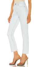 GRLFRND Karolina High Rise Straight Crop in Blue