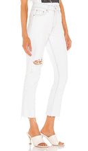 GRLFRND Karolina High Rise Straight Crop in Blue