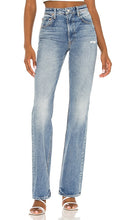 GRLFRND Melanie High Rise Boot Cut in Blue - GRLFRND Melanie - Bottines taille haute en bleu - GRLFRND Melanie 蓝色高腰靴型剪裁 - GRLFRND Melanie High Rise Boot Cut in Blau - GRLFRND Melanie 하이라이즈 부츠컷 블루 색상 - GRLFRND Stivale alto Melanie tagliato in blu