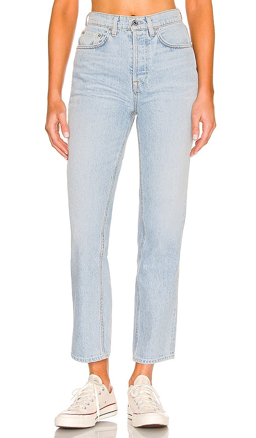 GRLFRND Cassidy Mid Rise Straight in Blue - GRLFRND Cassidy coupe droite taille mi-haute en bleu - GRLFRND Cassidy 蓝色中腰直筒裤 - GRLFRND Cassidy Mid Rise Straight in Blau - GRLFRND Cassidy 미드 라이즈 스트레이트 컬러 - GRLFRND Cassidy vita media dritta in blu