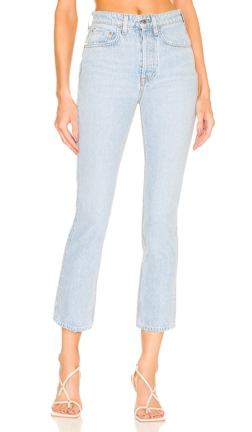 GRLFRND Karolina High Rise Straight in Blue - GRLFRND Karolina coupe droite taille haute en bleu - GRLFRND Karolina 蓝色高腰直筒裤 - GRLFRND Karolina High Rise Straight in Blau - GRLFRND Karolina 하이라이즈 스트레이트 컬러 - GRLFRND Karolina vita alta dritta in blu