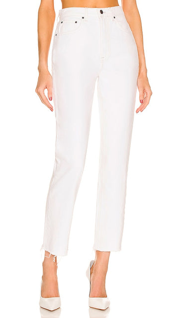 GRLFRND Cassidy Mid Rise Straight in White - GRLFRND Cassidy coupe droite taille mi-haute en blanc - GRLFRND Cassidy 白色中腰直筒裤 - GRLFRND Cassidy Mid Rise Straight in Weiß - GRLFRND Cassidy 미드라이즈 스트레이트 화이트 색상 - GRLFRND Cassidy vita media dritta in bianco