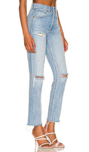 GRLFRND Karolina High Rise Straight Crop in Blue