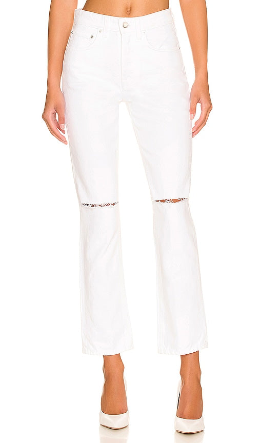 GRLFRND Karolina High Rise Straight in White - GRLFRND Karolina coupe droite taille haute en blanc - GRLFRND Karolina 白色高腰直筒裤 - GRLFRND Karolina High Rise Straight in Weiß - GRLFRND Karolina 하이라이즈 스트레이트 화이트 색상 - GRLFRND Karolina vita alta dritta in bianco