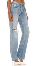 GRLFRND Courtney Low Rise Loose Boot in Blue