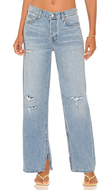 GRLFRND Liya Low Rise Boyfriend in Blue - GRLFRND Liya Boyfriend taille basse en bleu - GRLFRND Liya 低腰男友蓝衣 - GRLFRND Liya Low Rise Boyfriend in Blau - GRLFRND Liya 로우라이즈 보이프렌드 in 블루 - GRLFRND Liya fidanzato a vita bassa in blu