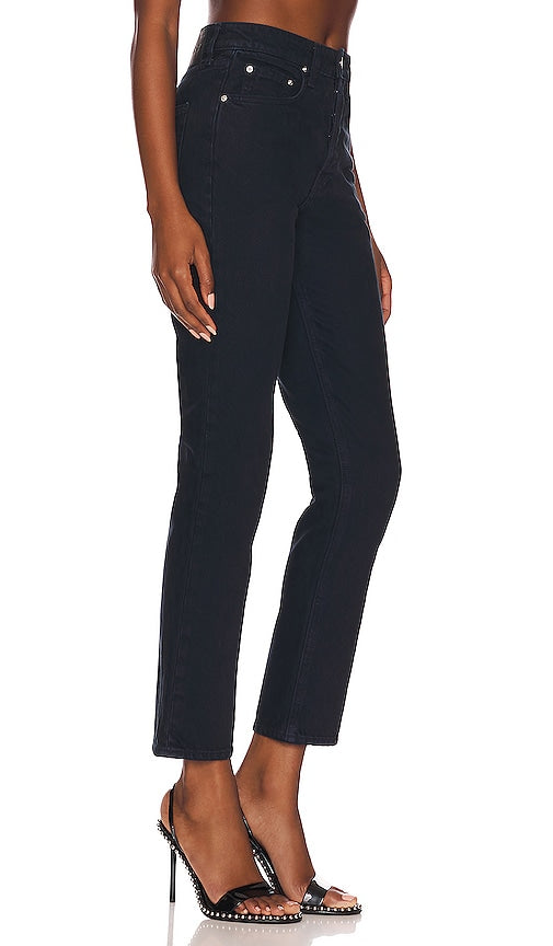 GRLFRND Karolina High Rise Straight Crop in Blue
