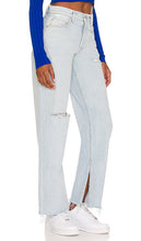 GRLFRND Liya Low Rise Boyfriend in Blue