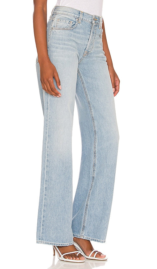 GRLFRND Lauren Super Loose Wide Leg in Blue