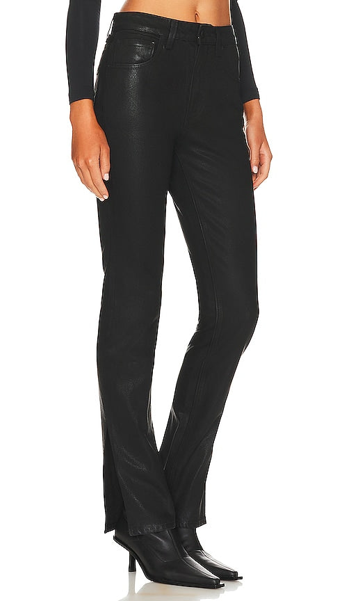 GRLFRND Harlow High Rise Slim Boot with Slit in Black