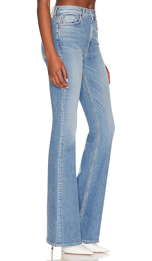 GRLFRND Carine High Stretch Flare in Blue