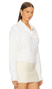 GRLFRND Natae Cable Sweater in Ivory