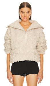 GRLFRND The Winter Sherpa Popover in Beige