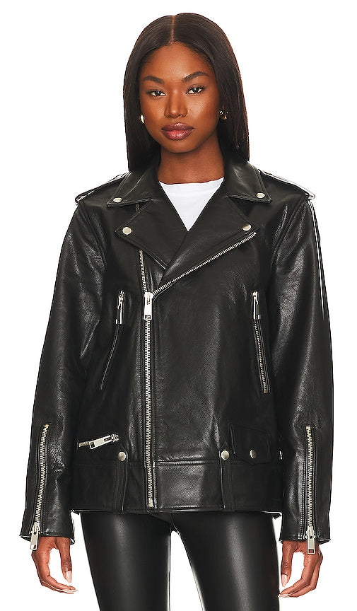 GRLFRND Cat Moto Jacket in Black