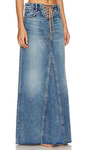 GRLFRND Indira Laced Maxi Skirt in Blue