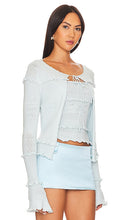 GUIZIO Balena Crochet Cardigan in Baby Blue