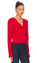 GUIZIO Camelie Cardigan Top in Red