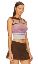 GUIZIO Heart Scallop Vest in Purple