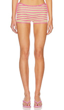 GUIZIO Knit Side Tie Short in Pink - Short en tricot noué sur le côté GUIZIO en rose - GUIZIO 粉色针织侧系带短裤 - GUIZIO Strickshorts mit seitlicher Bindung in Rosa - GUIZIO 니트 사이드 타이 쇼트핑크 색상 - GUIZIO Pantaloncini con lacci laterali in maglia in rosa