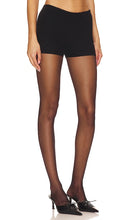 GUIZIO Rib Knit Hot Short in Black