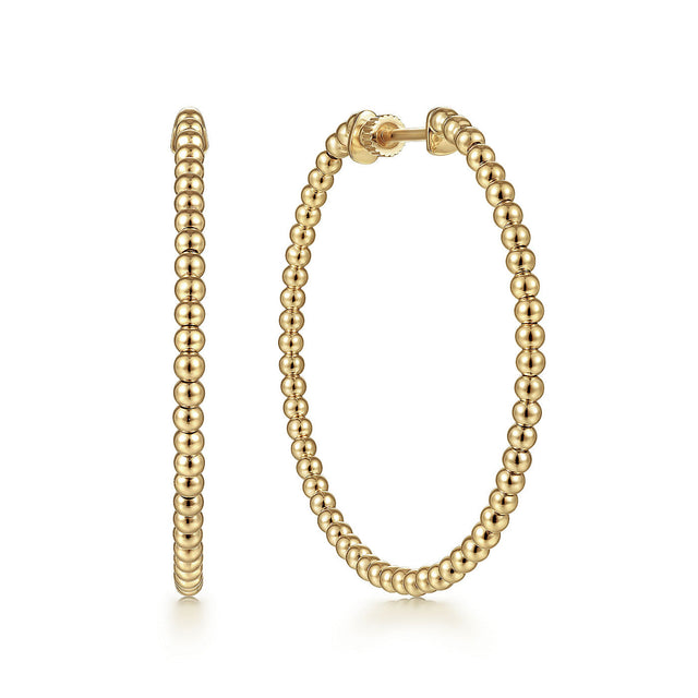 Gabriel & Co. Yellow Gold Bujukan Classic Hoop Earrings 40mm