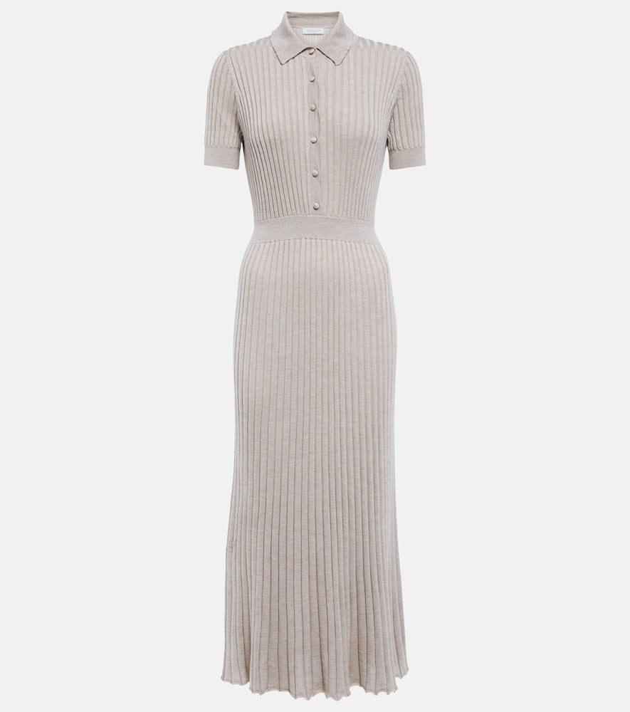 Gabriela Hearst Amor silk and cashmere midi dress. Gabriela Hearst Amor 真丝羊绒中长连衣裙
