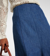Gabriela Hearst Amy flared cotton and linen midi skirt