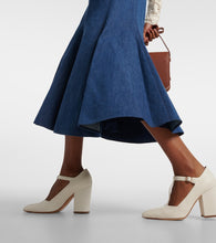Gabriela Hearst Amy flared cotton and linen midi skirt