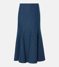 Gabriela Hearst Amy flared cotton and linen midi skirt - Gabriela Hearst Amy 棉麻混纺中长喇叭裙