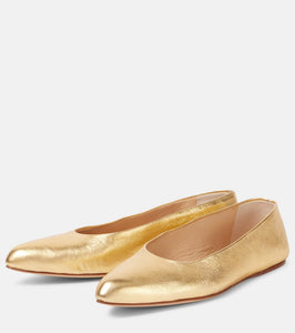 Gabriela Hearst Andre metallic leather ballet flats