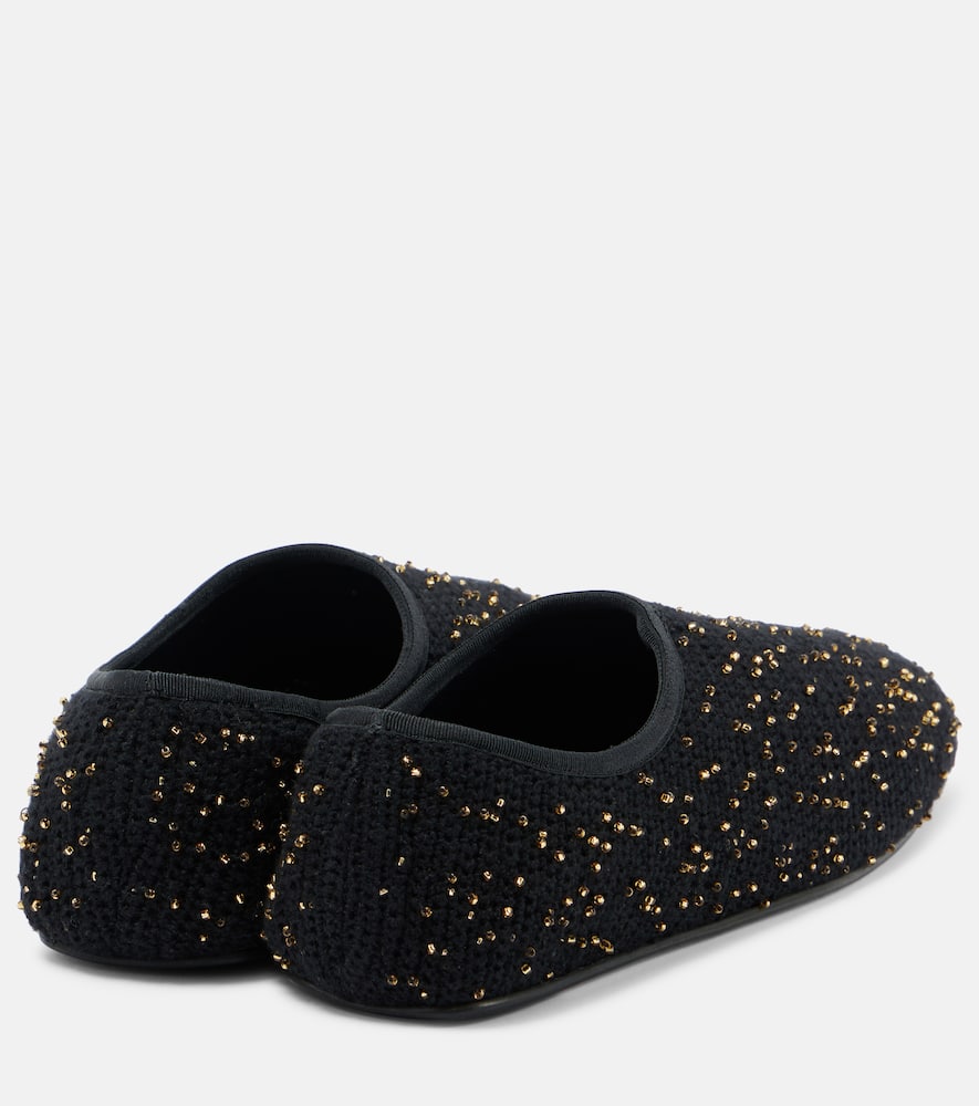 Gabriela Hearst Aris embellished knitted ballet flats